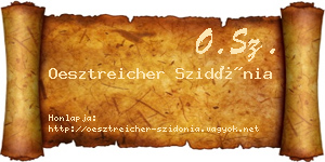 Oesztreicher Szidónia névjegykártya
